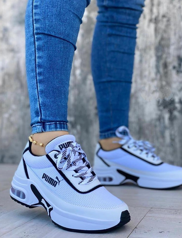 Tenis Puma Blanco Plataforma