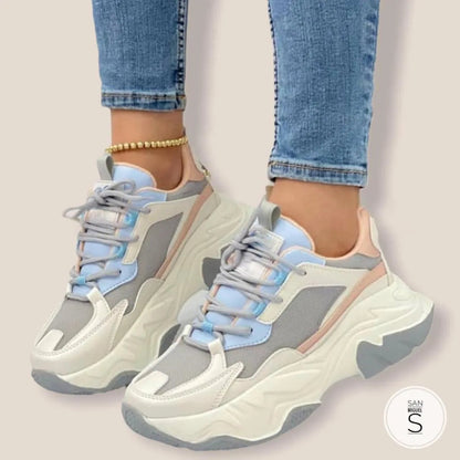 Tenis Beige Suela Alta