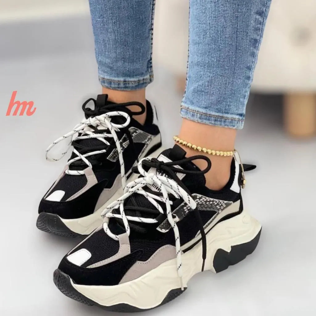 Tenis Beige Suela Alta