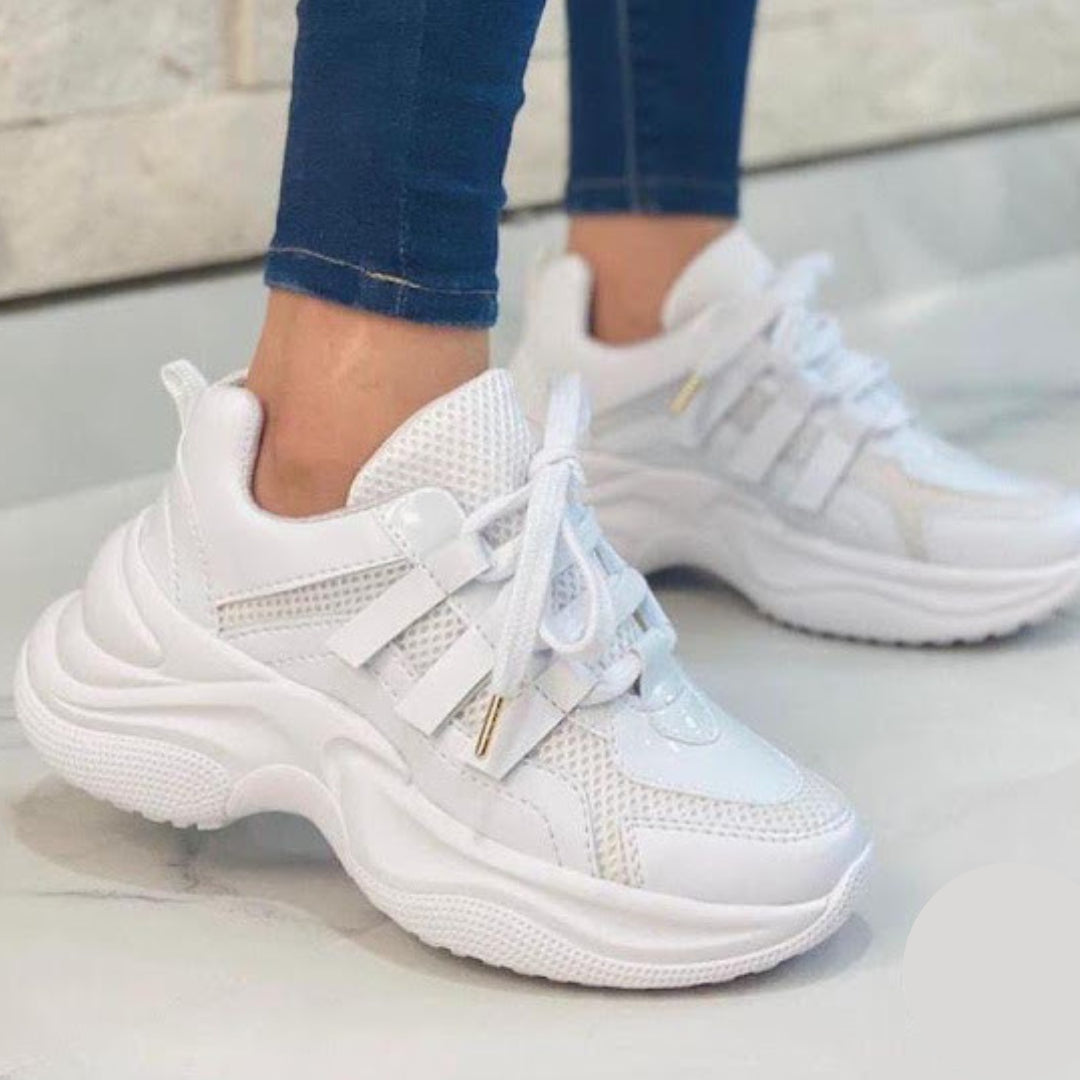 Tenis Beige Suela Alta