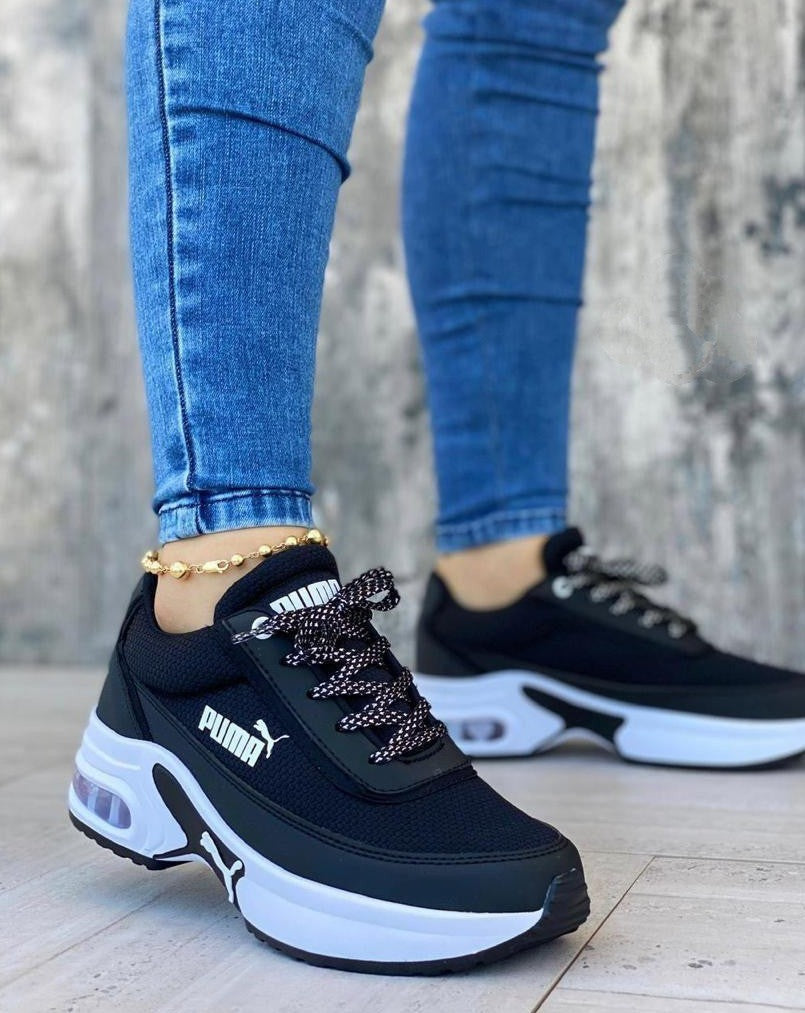 Tenis Puma Negro Plataforma