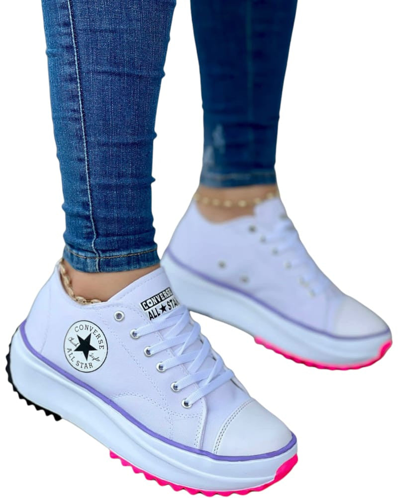 Converse Blanco Fucsia
